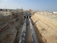 Chilled Water Pipeline Work-Excavation Works