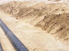 Trench Excavation Network at Modern Residential City Mussafah- Trench Excavation for Chilled Water Pipeline